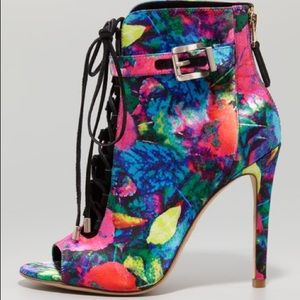 Brian Atwood Floral Bootie